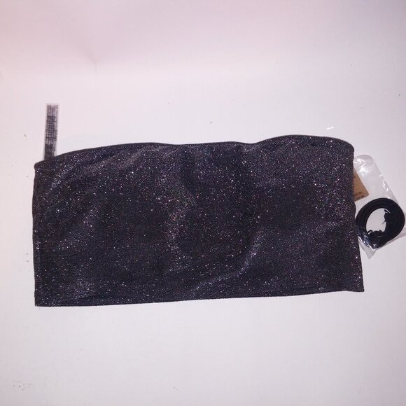 PINK Victoria's Secret Shimmering Black Bikini Top - Picture 7 of 9